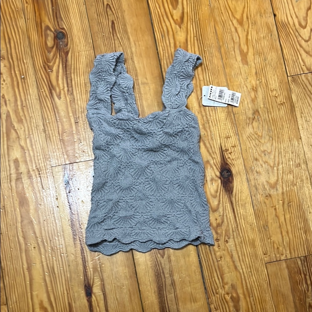 Gray Textured Women's Top
